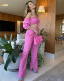 Megan Tailored Pants in Pink