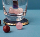 Purple Agate Crystal Coasters in Pure Gold (4 per Set)