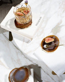 Natural Agate Crystal Coasters in Pure Gold (4 per Set)