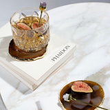 Natural Agate Crystal Coasters in Pure Gold (4 per Set)