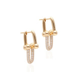 Tiffany Insp. Link Earring with Diamonds