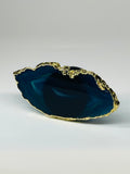 Blue Agate Crystal Phone Grip & Pure Gold