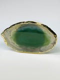Green Agate Crystal Phone Grip & Pure Gold