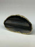 Black Agate Crystal Phone Grip & Pure Gold