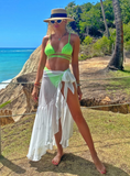Beach Sarong Pareo Maxi Wrap Skirt - White