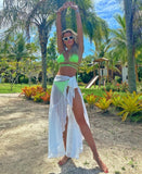 Beach Sarong Pareo Maxi Wrap Skirt - White