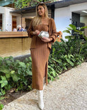 Ashley Knit Cardigan in Latte khaki