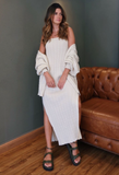 Ashley Knit Dress in Vanilla Beige
