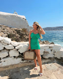 Layla Bow Drape Mini Dress