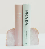 Coco Bookends in Clear Quartz in Pure Gold (Pair)