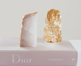 Coco Bookends in Clear Quartz in Pure Gold (Pair)