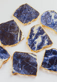 Sodalite Coaster in Pure Gold (2 per Set)