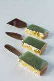 Green Agate Crystal Cheese Tools Sets of 3 & Pure Gold