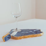 Brazilian Sodalite Natural Form Trays & Pure Gold