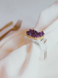 Amethyst Cluster Napkin Holders & Pure Gold