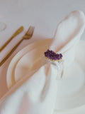 Amethyst Cluster Napkin Holders & Pure Gold
