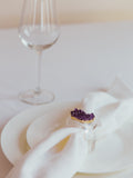 Amethyst Cluster Napkin Holders & Pure Gold