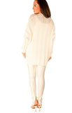 Wool Cardigan Sweater in Off White