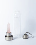 Rose Quartz Energised Crystal Water Bottle