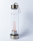 Rose Quartz Energised Crystal Water Bottle