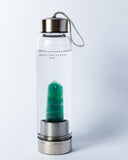 Green Fluorite Energised Crystal Water Bottle