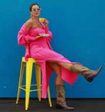 Ashley Knit Cardigan in Pink