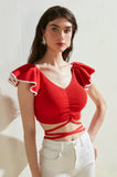 Mel Cropped Top in Red