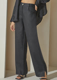 Lara Linen Pants in Black