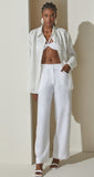 Lara Linen Pants in White