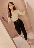 Kiara Crop Shirt in Nude