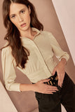 Kiara Crop Shirt in Nude