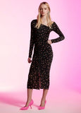 Monique Midi Dress in Black