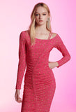 Monique Midi Dress in Pink