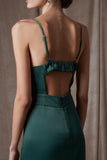 Let Your Love Flow Midi Slip Dress Emerald Green