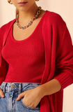 Paloma Cardigan Twin Set in Red