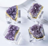 Amethyst Cluster Napkin Holders & Pure Gold
