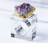 Amethyst Cluster Napkin Holders & Pure Gold
