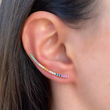 Multicolor Crawler Stud Earring