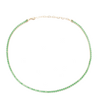 Emerald Tennis Necklace in 18k Gold Plated