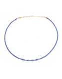 Cobalt Tennis Necklace in 18k Gold Plated