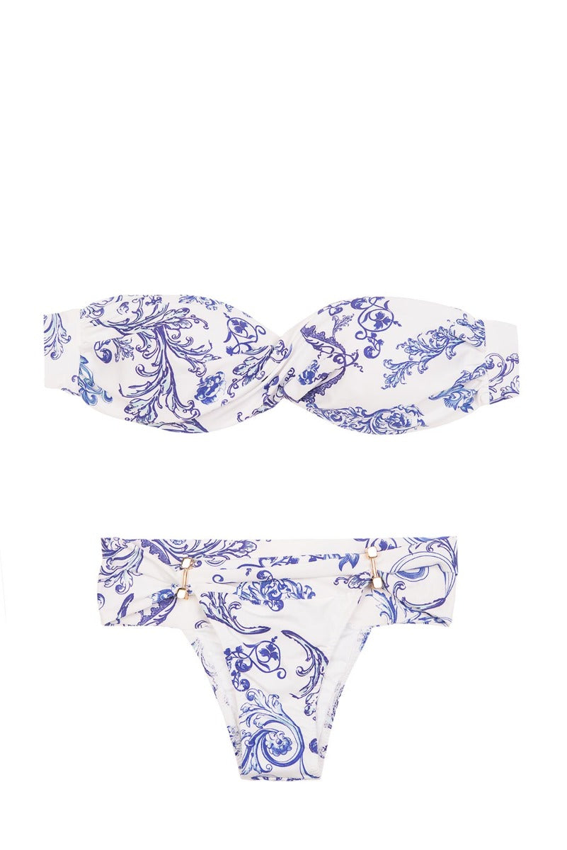 Blue Architecture Bandeau Bikini