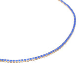 Cobalt Tennis Necklace in 18k Gold Plated