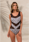 Stripe Tulle Bodysuit