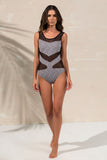 Stripe Tulle Bodysuit