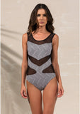 Stripe Tulle Bodysuit