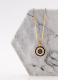 Mandala Evil Eye Necklace in 18k Gold Plated