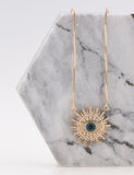 Diamond Sun Evil Eye Necklace