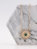 Diamond Sun Evil Eye Necklace