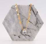 Diamond Drops Necklace in 18k Gold Plated