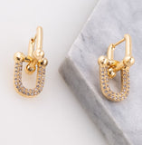 Tiffany Insp. Link Earring with Diamonds